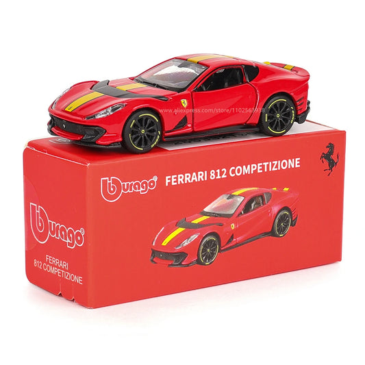Bburago Ferrari 1:64 Diecast Model Car – Official Licensed Metal Collectible (SP1, SF90, F40, Enzo, 812 Competizione)